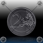 2 EVRO SLOVENIJA 2007 (RIMSKA POGODBA) Black Rhodium + 24k Gold